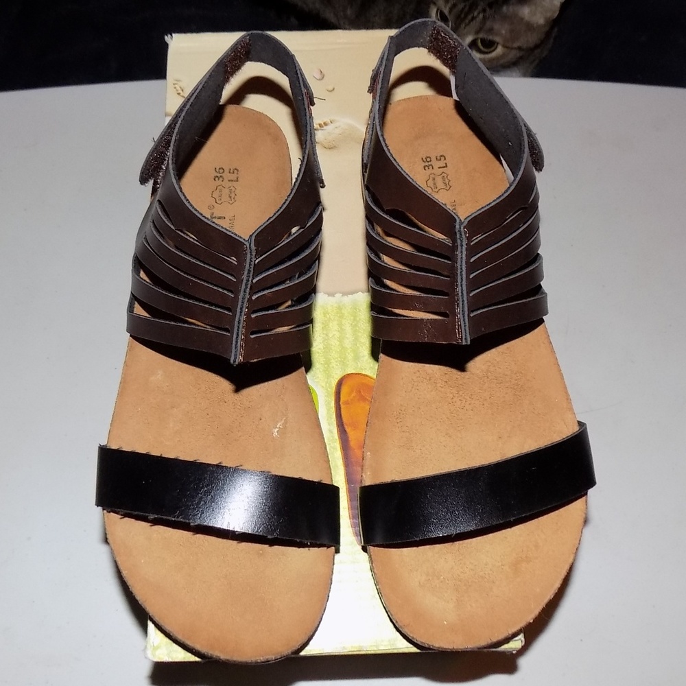 New Naot Mint deep brown/black leather EU36/US6M - Picture 2 of 8